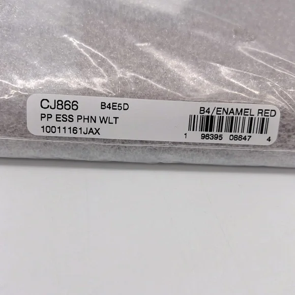 Coach CJ866 Essential Phone Wallet Brass/Enamel Red - Picture 13 of 14